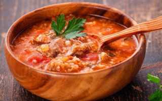 Суп харчо с рисом и картошкой — рецепт со свининой